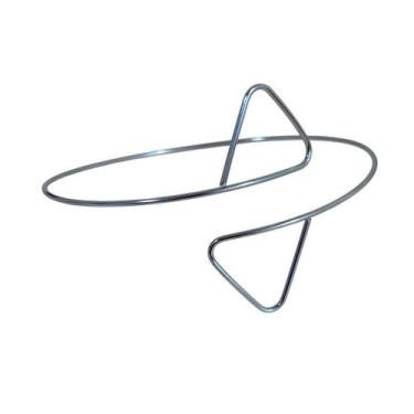 Imagem de Bracelete Prateado em Aço Inox com Pontas Triangulares - Pistache Aces