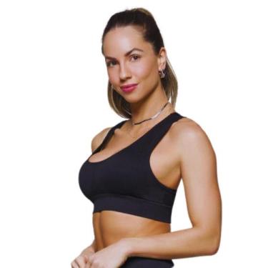 Imagem de Top Nadador Sem Costura Selene kit c/02, Preto, G