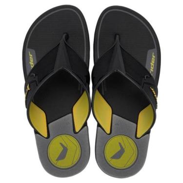Imagem de Chinelo rider start dedo infantil 12563, Preto amarelo, 29
