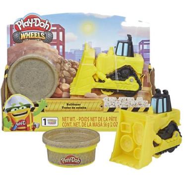 Imagem de Kit Trator de Esteira Play Doh Wheels + Massinha Play Doh Wheels Hasbr