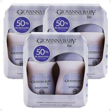 Imagem de Kit Giovanna Baby: 6 Desodorante Roll-On Lilac