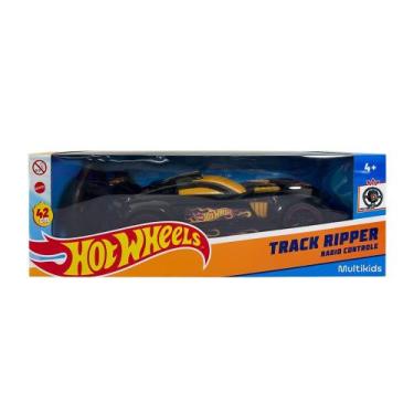 Imagem de Carrinho de Controle Remoto Hot Wheels Track Ripper Preto Multikids - 