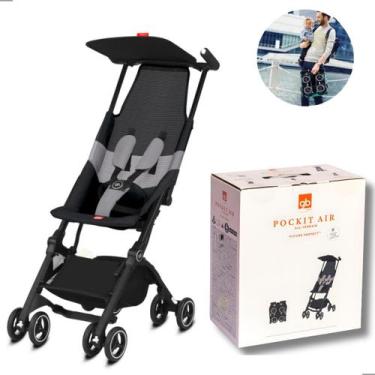 Imagem de Carrinho Transporte Passeio Gb Bebê Pockit Air All terrain Velvet Blac