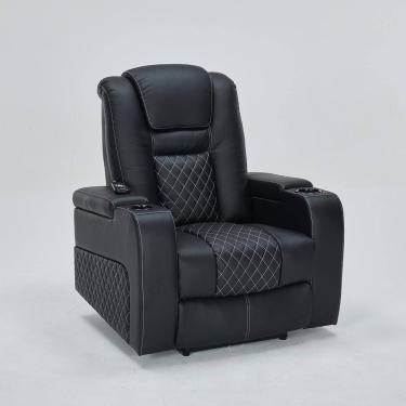Imagem de Poltrona do Papai Elétrica Gran Belo Chicago G94 Gamer com Massagem Aquecimento Usb-C Preto
