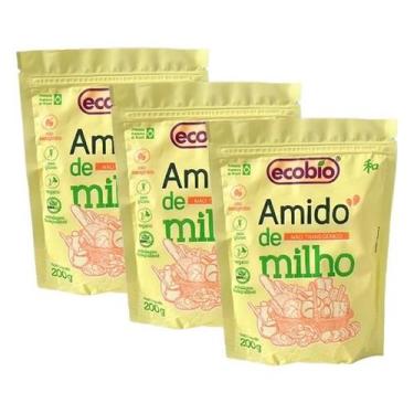 Imagem de Kit 3X: Amido de Milho Não Transgênico Ecobio 200g