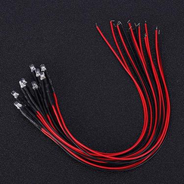 Imagem de Diodo LED, diodo emissor de luz LED com fio, iluminação automotiva de destaque reto para equipamentos de automação de iluminação doméstica faça você mesmo, experimentos de circuitos científicos