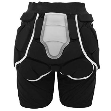 Imagem de Shorts de proteção acolchoados, shorts e bumbum com proteção 3D para ciclismo para deslizar para skate para correr para esquiar(L)