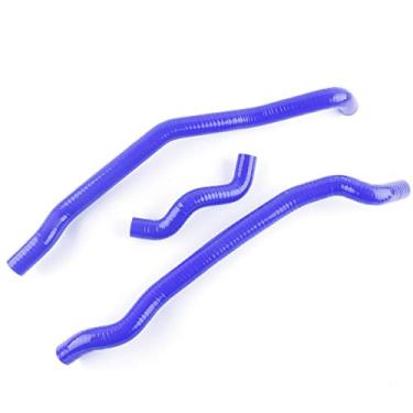 Imagem de LUXERAD Kit de tubos de borracha de radiador de silicone de desempenho de 3 camadas 4,5 mm para Suzuki Vinson 500 LT-A500F 4x4 (azul)