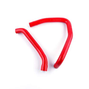 Imagem de LUXERAD Tubo de refrigeração de 3 camadas de 4,5 mm de desempenho de silicone para 06-11 KAWASAKI ZX14R ZX14 Ninja 1400 (vermelho)