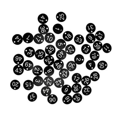 Imagem de 100 peças etiqueta numerada protable etiquetas de identificação de bagagem etiqueta numérica para supermercado locker hotel, palavra preto + branco