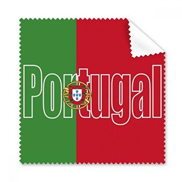 Imagem de Pano de limpeza de tela de telefone com nome da bandeira de Portugal limpador de óculos 5 peças