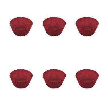 Imagem de Kit Forminha Cupcake de Silicone Redonda com 6 unidades