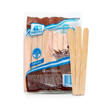 Imagem de Palitos de Sorvete Ponta Redonda Natural 100un Theoto