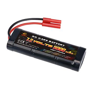 Imagem de melasta Bateria NiMH RC 7,2 V 5000 mAh compatível com conector banana para veículos de corrida Redcat