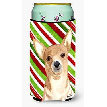 Imagem de Caroline's Treasures RDR3010TBC listras de doces Chihuahua Natal para meninos altos isolamento de bebidas isolante de bebidas, para meninos altos, multicolorido