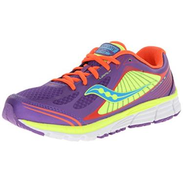 Imagem de Saucony Tênis Kinvara 5, Roxo/coral/citron, 10.5 Little Kid