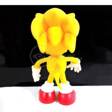 Imagem de Boneco Action Figure Sonic Amarelo Articulado 23cm