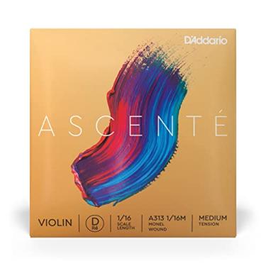 Imagem de D'Addario Cordas de violino Ascente - Cordas de violino com extremidades esféricas - A313 1/16M - Corda D - Escala 1/16 - Tensão média