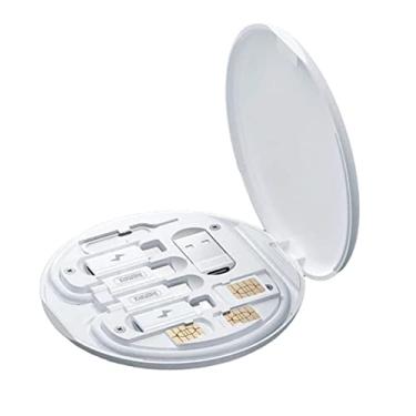 Imagem de LNGODEHO Mini cabo de carregamento USB Digital Gadgets Caixa de armazenamento Universal Adaptador Inteligente Conjunto de Combinação para Viagem ao Ar Livre (Branco)