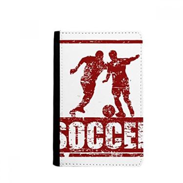 Imagem de Carteira vermelha de futebol para jogador de futebol americano com suporte para passaporte Notecase Burse, Multicolor