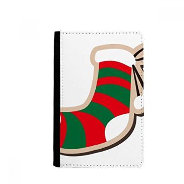 Imagem de Meia de Natal com porta-passaporte para festivais de desenhos animados Notecase Burse carteira capa para cartão, Multicolor