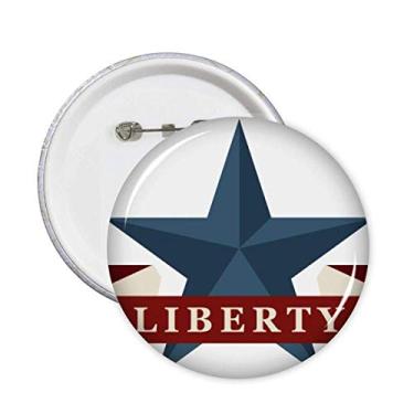 Imagem de Emblema com símbolo do Pentagrama Liberty America Country City Pins Emblema para decoração 5 peças