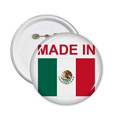Imagem de Feito no México Country Love Alfinetes redondos Emblema Botão Decoração Acessório 5 peças