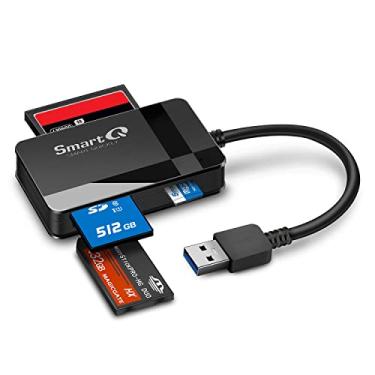 Imagem de SmartQ Leitor de cartão C368 USB 3.0 – Plug & Play, compatível com Apple e Windows, suporta cartões SD, Micro SD, MS, CF