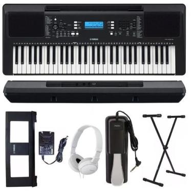 Imagem de Teclado Arranjador Yamaha Psr-E373 61 Teclas + Suporte X + Pedal + Fon