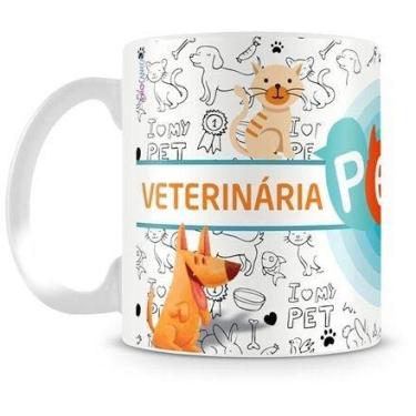 Imagem de Caneca Profissão Veterinária, Cerâmica, 325ml, Resistente, Própria para Micro-ondas e Lava-louças, com Caixa para Presente