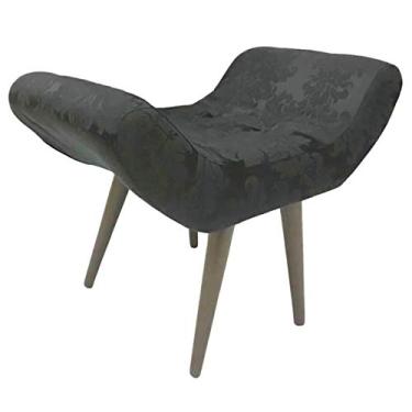 Imagem de Puff Decorativo Elegance Jacquard Preto