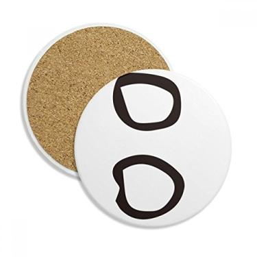 Imagem de Caneca de porta-copos com sobrenome chinês com inscrição óssea para proteção de mesa, pedra absorvente