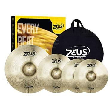 Imagem de KIT DE PRATOS ZEUS B20 CUSTOM SET C 14 16 20 COM BAG