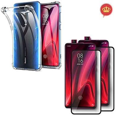 Imagem de Kit Capa Proteção Antishock Xiaomi Mi 9t + 2x Películas de Vidro 3D Blindadas + Kit Aplicação