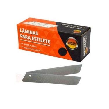 Imagem de 10 Lâminas Para Estilete Largo 18mm Jocar Office