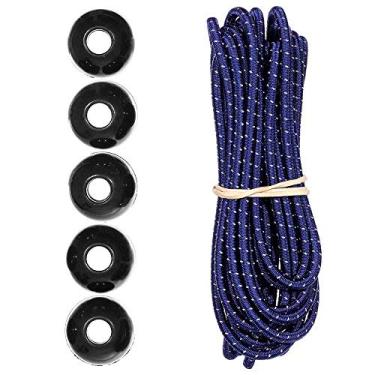 Imagem de Kits de cordas Paracord Planet Ball Bungee – 3 m de cabo de choque de 0,6 cm – para acampamento, eventos, tendas, caminhadas, lonas e uso externo (azul noturno reflexivo)