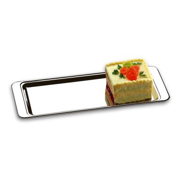 Imagem de Bandeja Para Torta Fria Rocambole Brinox Atina 40 x 16 cm Aço Inox
