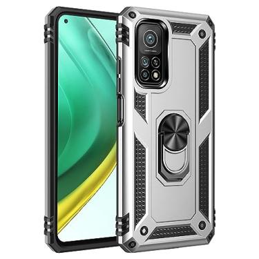 Imagem de Para Xiaomi 10T 10T Lite Luxury Armor Capas de telefone à prova de choque para Mi 11T 12T 13 Pro Car Magnetic Ring Silicone Bumper Case, Silver, For 13