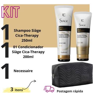 Imagem de Shampoo 250ml Condicionador 200ml Necessaire Cica-Therapy 04 - Eudora