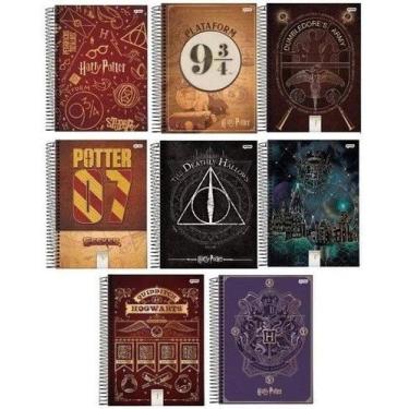 Imagem de Kit 5 Cadernos Harry Potter Espiral 96Fls Jandaia - Sortido