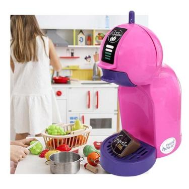 Imagem de Cafeteira Cozinha Eletrodomésticos Kids Infantil 20cm Rosa - Play Toys