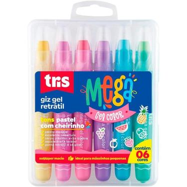 Imagem de Giz De Cera Retratil Gel Com Cheirinho Tris