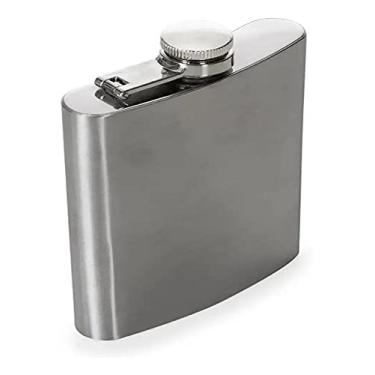 Imagem de Kit com 2 Pçs Cantil Porta Bebida De Bolso Inox 190 Ml