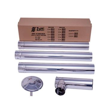 Imagem de Kit Chaminé 115Mm Inox 0,43Mm Cd28 Zatti Inox