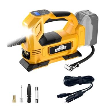 Imagem de Compressor de ar inflador de pneu sem fio para bateria máxima de 20 V DeWalt, bomba de ar portátil de LED de 150 PSI com medidor de pressão digital para carros, motocicletas, bolas esportivas (bateria