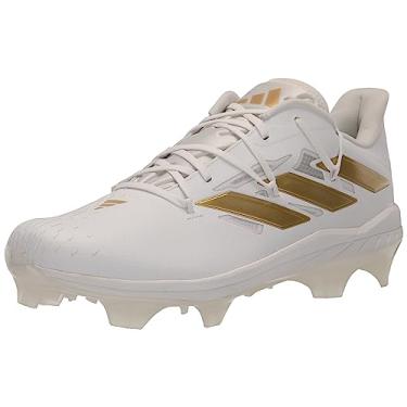 Imagem de adidas Tênis masculino Adizero Afterburner 9 Pro TPU, Branco/dourado metálico/branco, 13.5