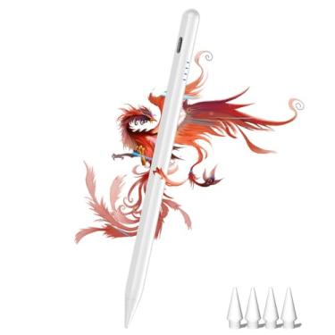 Imagem de Caneta Stylus para iPad 9º e 10º de carregamento rápido para iPad, caneta Tilt&Palm Rejection Pencil para iPad compatível com Apple iPad Pro 27.9 cm/32.8 cm/M4, iPad Mini 5/6, iPad Air (M2/5/4/3),
