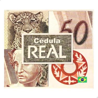 Imagem de Folder Encarte para Cédula de 50 Reais Descritivo