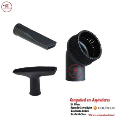 Imagem de Bico Redondo Escova + Bico Carpete + Bico Fresta Aspiradores de Pó Cad