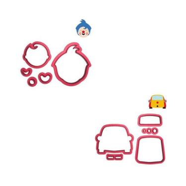 Imagem de Kit 2 Cortadores Circo Carro Plim Plim - DOCE IMPRESSO, 6cm